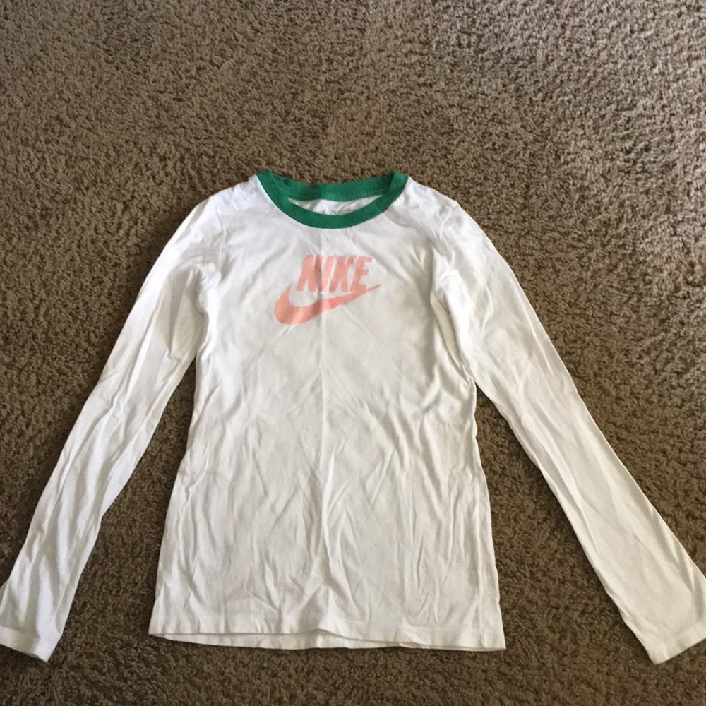 Nike girls White long sleeved top Sz L